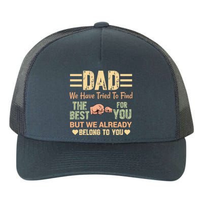 Distressed Retro Dad From Son Daughter Wife For Father's Gift Yupoong Adult 5-Panel Trucker Hat