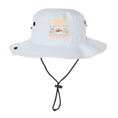 Distressed Retro Dad From Son Daughter Wife For Father's Gift Legacy Cool Fit Booney Bucket Hat