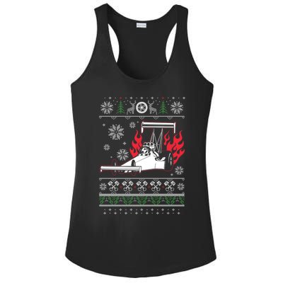 Drag Racing Dragster Ugly Christmas Ugly Design Gift Ladies PosiCharge Competitor Racerback Tank