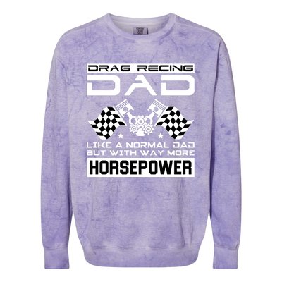 Drag Recing Dad Colorblast Crewneck Sweatshirt