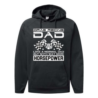 Drag Recing Dad Performance Fleece Hoodie