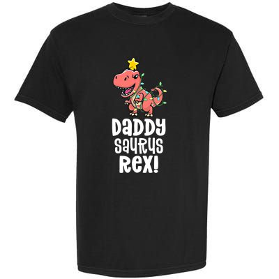 Daddysaurus Rex Dad Matching Dino Family Dinosaur Pajamas Meaningful Gift Garment-Dyed Heavyweight T-Shirt