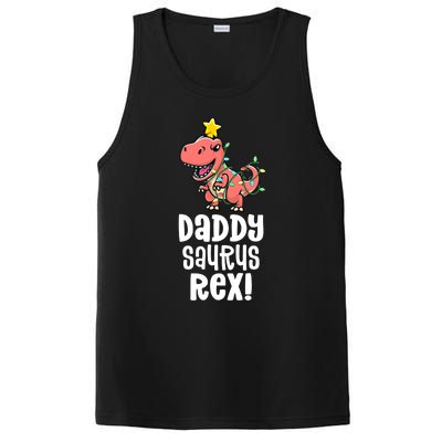 Daddysaurus Rex Dad Matching Dino Family Dinosaur Pajamas Meaningful Gift PosiCharge Competitor Tank