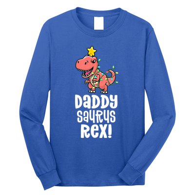 Daddysaurus Rex Dad Matching Dino Family Dinosaur Pajamas Meaningful Gift Long Sleeve Shirt