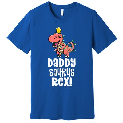 Daddysaurus Rex Dad Matching Dino Family Dinosaur Pajamas Meaningful Gift Premium T-Shirt