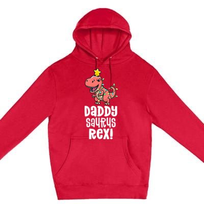 Daddysaurus Rex Dad Matching Dino Family Dinosaur Pajamas Meaningful Gift Premium Pullover Hoodie