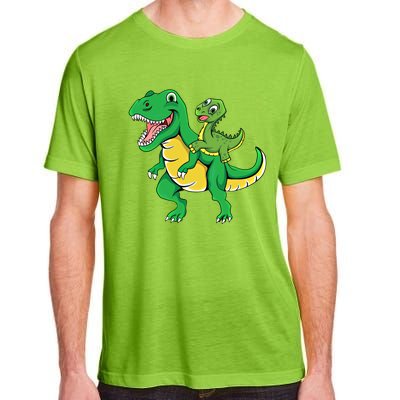 Daddysaurus Rex Dad And Funny Fathers Day Gift Adult ChromaSoft Performance T-Shirt