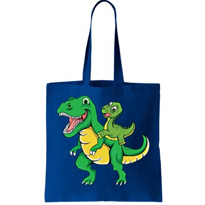 Daddysaurus Rex Dad And Funny Fathers Day Gift Tote Bag