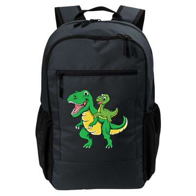 Daddysaurus Rex Dad And Funny Fathers Day Gift Daily Commute Backpack