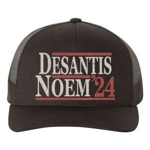 Distressed Ron DeSantis Kristi Noem 2024 Yupoong Adult 5-Panel Trucker Hat