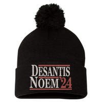 Distressed Ron DeSantis Kristi Noem 2024 Pom Pom 12in Knit Beanie