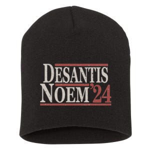 Distressed Ron DeSantis Kristi Noem 2024 Short Acrylic Beanie