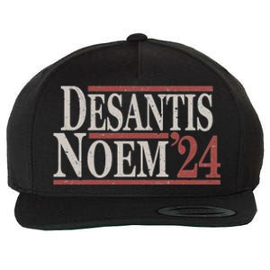 Distressed Ron DeSantis Kristi Noem 2024 Wool Snapback Cap