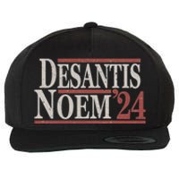 Distressed Ron DeSantis Kristi Noem 2024 Wool Snapback Cap