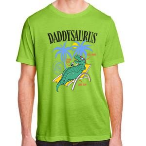 Daddysaurus Rex Daddy Saurus Dinosaur Family Vacation Beach Gift Adult ChromaSoft Performance T-Shirt