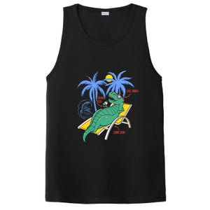 Daddysaurus Rex Daddy Saurus Dinosaur Family Vacation Beach Gift PosiCharge Competitor Tank