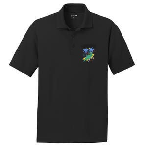 Daddysaurus Rex Daddy Saurus Dinosaur Family Vacation Beach Gift PosiCharge RacerMesh Polo