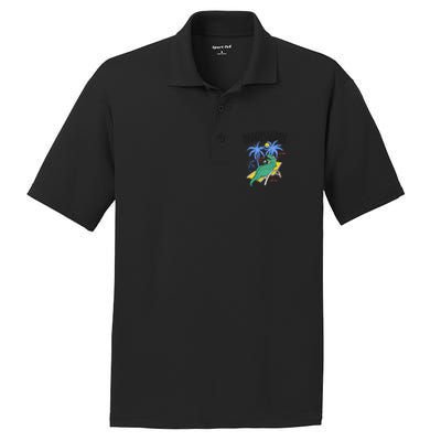 Daddysaurus Rex Daddy Saurus Dinosaur Family Vacation Beach Gift PosiCharge RacerMesh Polo