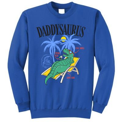 Daddysaurus Rex Daddy Saurus Dinosaur Family Vacation Beach Gift Sweatshirt