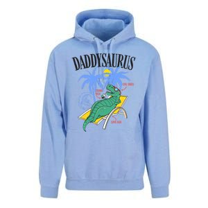 Daddysaurus Rex Daddy Saurus Dinosaur Family Vacation Beach Gift Unisex Surf Hoodie