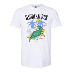 Daddysaurus Rex Daddy Saurus Dinosaur Family Vacation Beach Gift Softstyle CVC T-Shirt