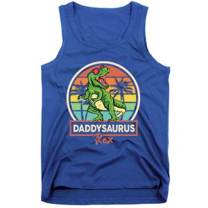 Daddysaurus Rex Daddy Saurus T Rex Birthday Gift Father Gift Tank Top