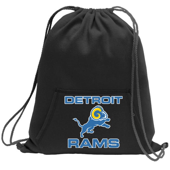 Detroit Rams Sweatshirt Cinch Pack Bag