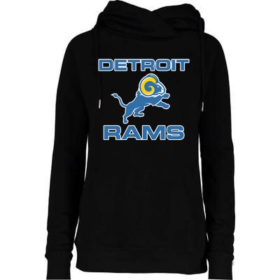 Detroit Rams Womens Funnel Neck Pullover Hood