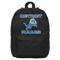 Detroit Rams 16 in Basic Backpack