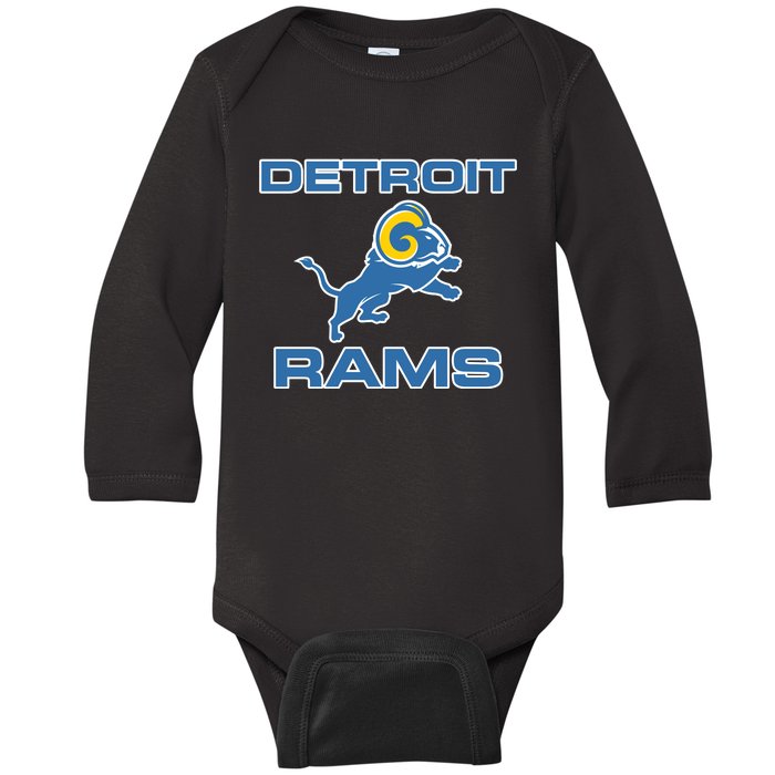 Detroit Rams Baby Long Sleeve Bodysuit