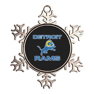 Detroit Rams Metallic Star Ornament