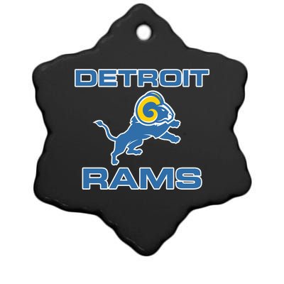 Detroit Rams Ceramic Star Ornament