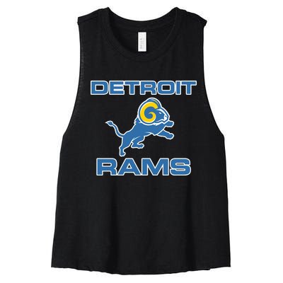 Detroit Rams Women's Racerback Cropped Tank