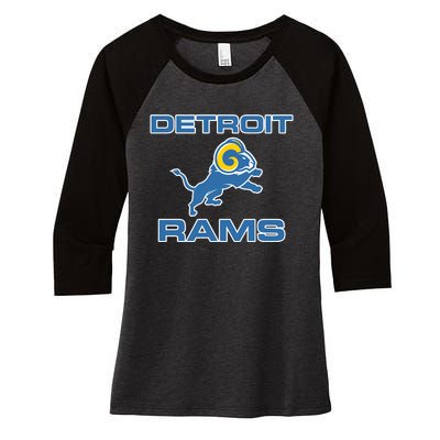 Detroit Rams Women's Tri-Blend 3/4-Sleeve Raglan Shirt