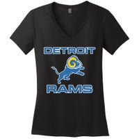 Detroit Rams Women's V-Neck T-Shirt