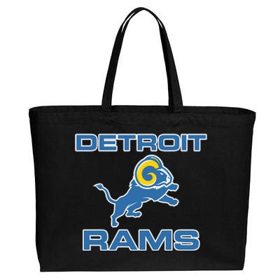 Detroit Rams Cotton Canvas Jumbo Tote