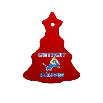 Detroit Rams Ceramic Tree Ornament