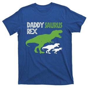 Daddysaurus Rex Daddy Saurus T Rex Dad Of Two Fathers Day Gift T-Shirt