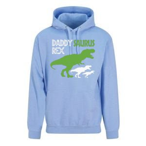 Daddysaurus Rex Daddy Saurus T Rex Dad Of Two Fathers Day Gift Unisex Surf Hoodie