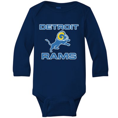 Detroit Rams Baby Long Sleeve Bodysuit