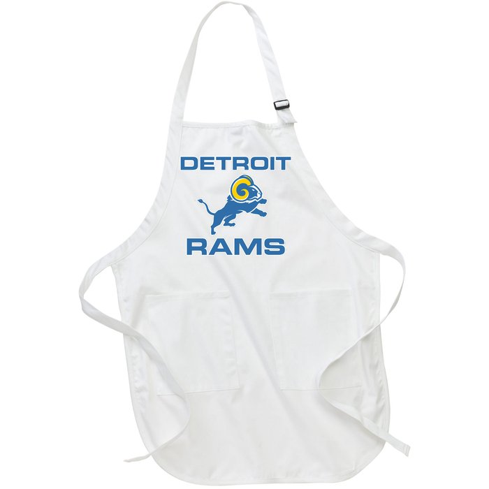 Detroit Rams Full-Length Apron With Pockets