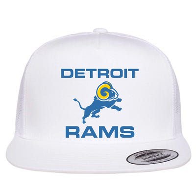 Detroit Rams Flat Bill Trucker Hat