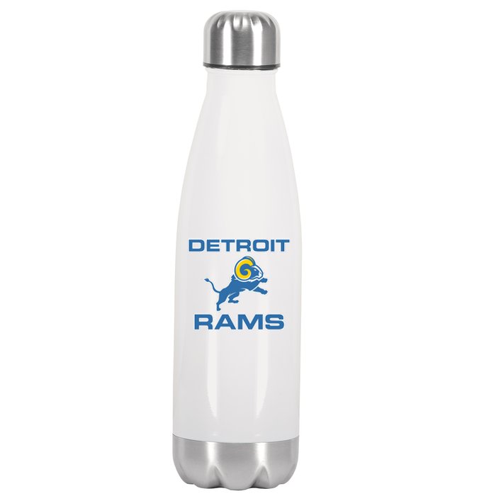 Detroit Rams Stainless Steel Insulated Water Bottle