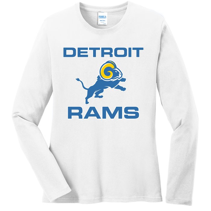 Detroit Rams Ladies Long Sleeve Shirt