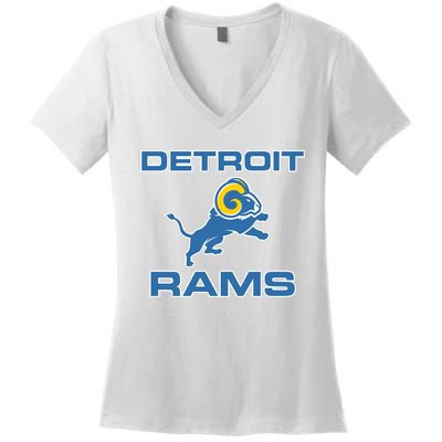 Detroit Rams Women's V-Neck T-Shirt