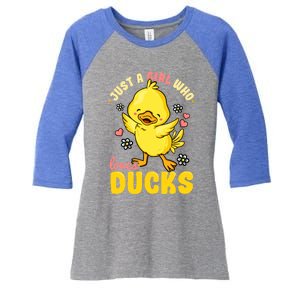 Ducks Rubber Duck Lovers Duck Lovers Gift For Girls Gift Women's Tri-Blend 3/4-Sleeve Raglan Shirt