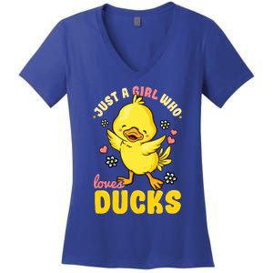 Ducks Rubber Duck Lovers Duck Lovers Gift For Girls Gift Women's V-Neck T-Shirt