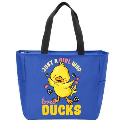 Ducks Rubber Duck Lovers Duck Lovers Gift For Girls Gift Zip Tote Bag
