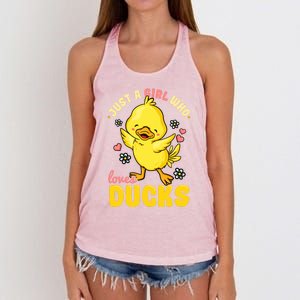 Ducks Rubber Duck Lovers Duck Lovers Gift For Girls Gift Women's Knotted Racerback Tank