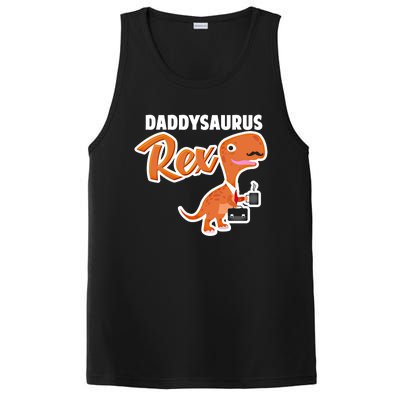 Daddysaurus Rex Dinosaur Daddy Saurus Office Working Dad Gift PosiCharge Competitor Tank